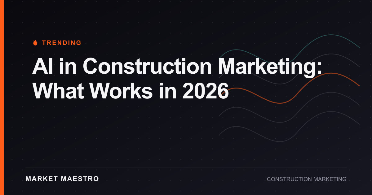 AI in Construction Marketing: What Works in 2026