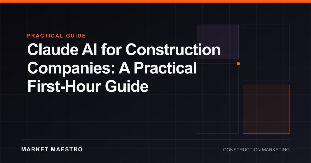 Claude AI for Construction Companies: A Practical First-Hour Guide