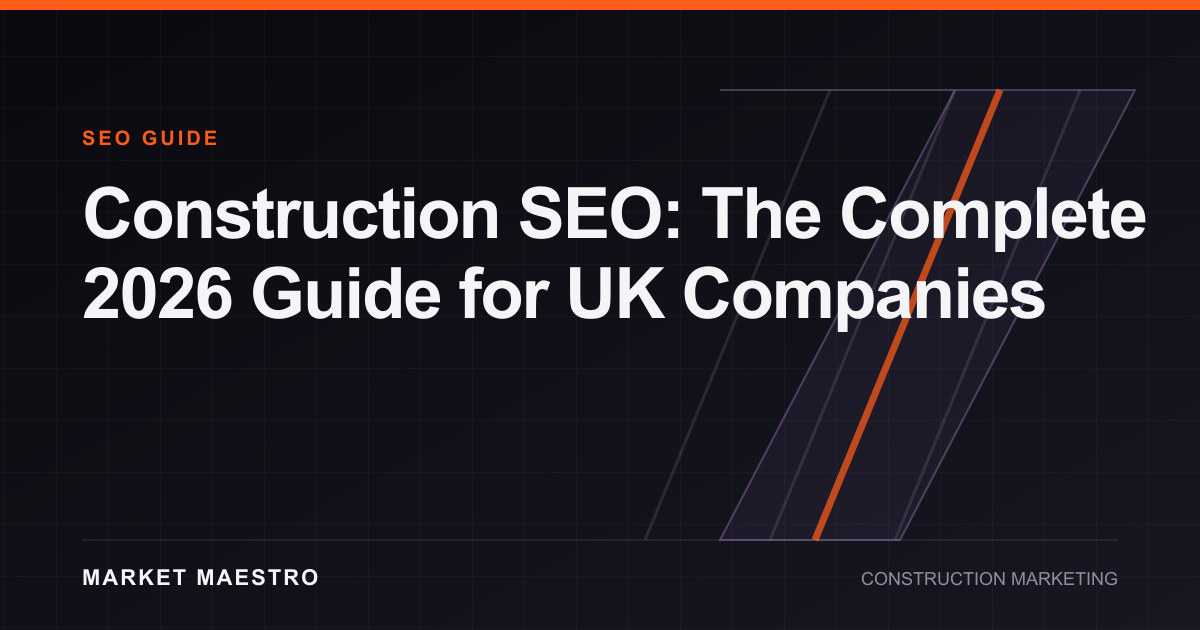 Construction SEO Guide 2026 | Strategy, Keywords & Technical SEO