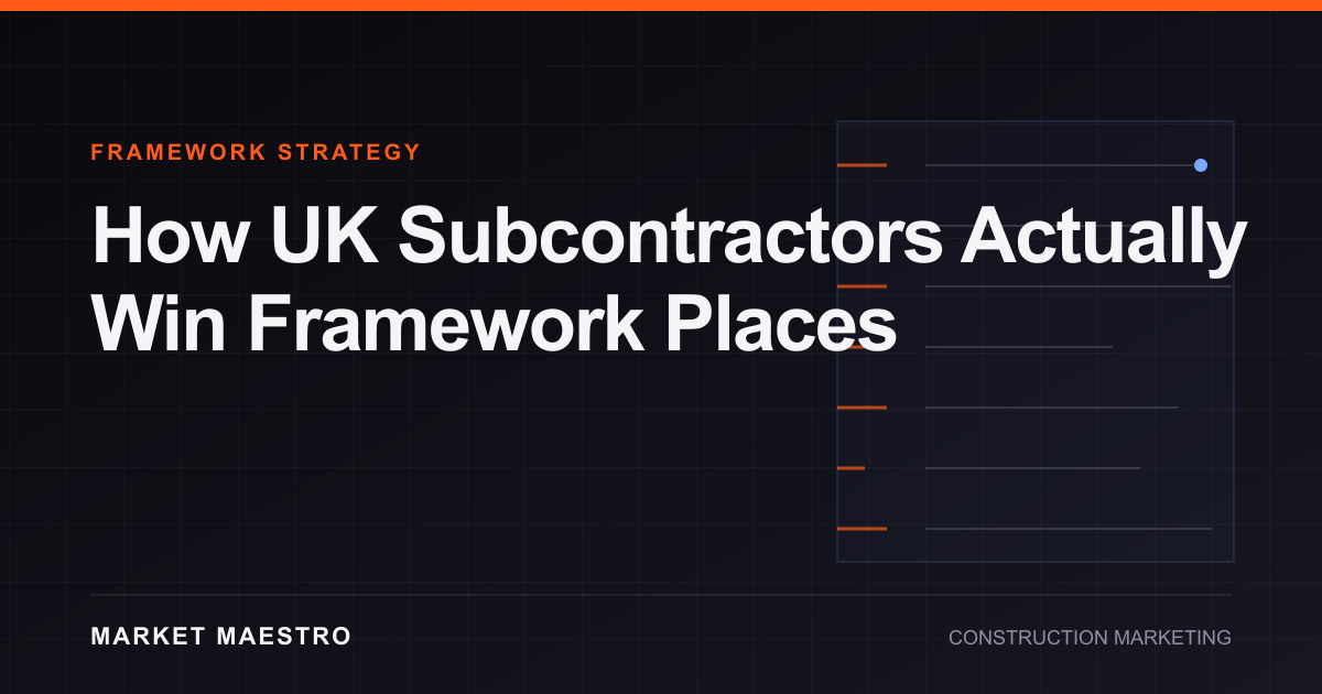 How UK Subcontractors Actually Win Framework Places