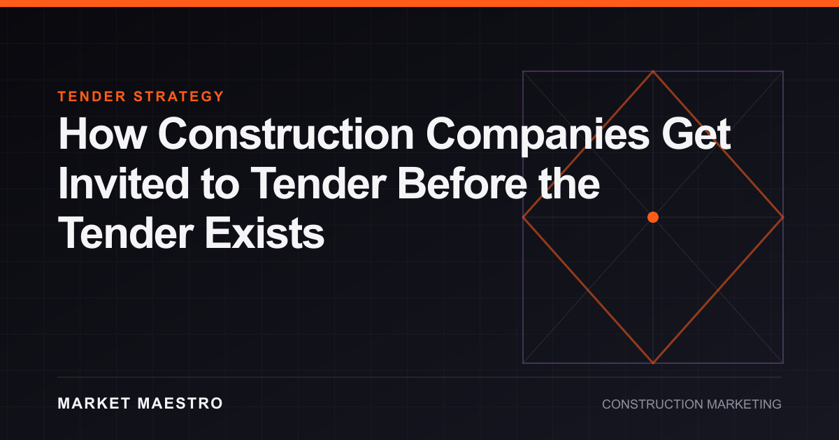 How Construction Companies Get Invited to Tender Before the Tender Exists
