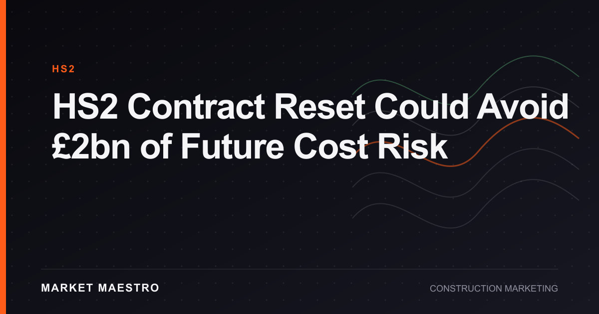 HS2 Contract Reset Could Avoid £2bn of Future Cost Risk