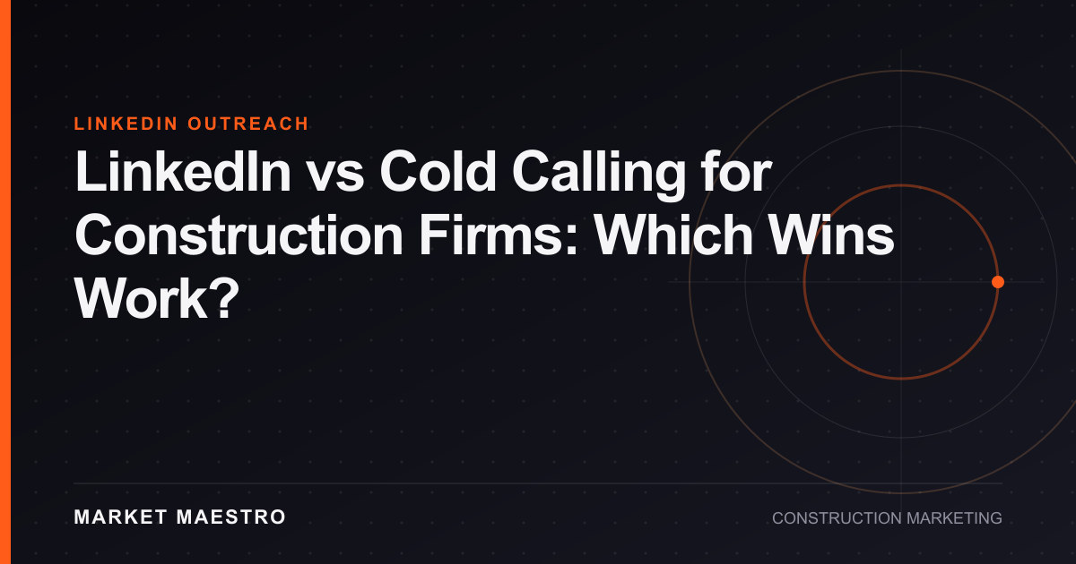 LinkedIn outreach compared with cold calling for UK construction firms