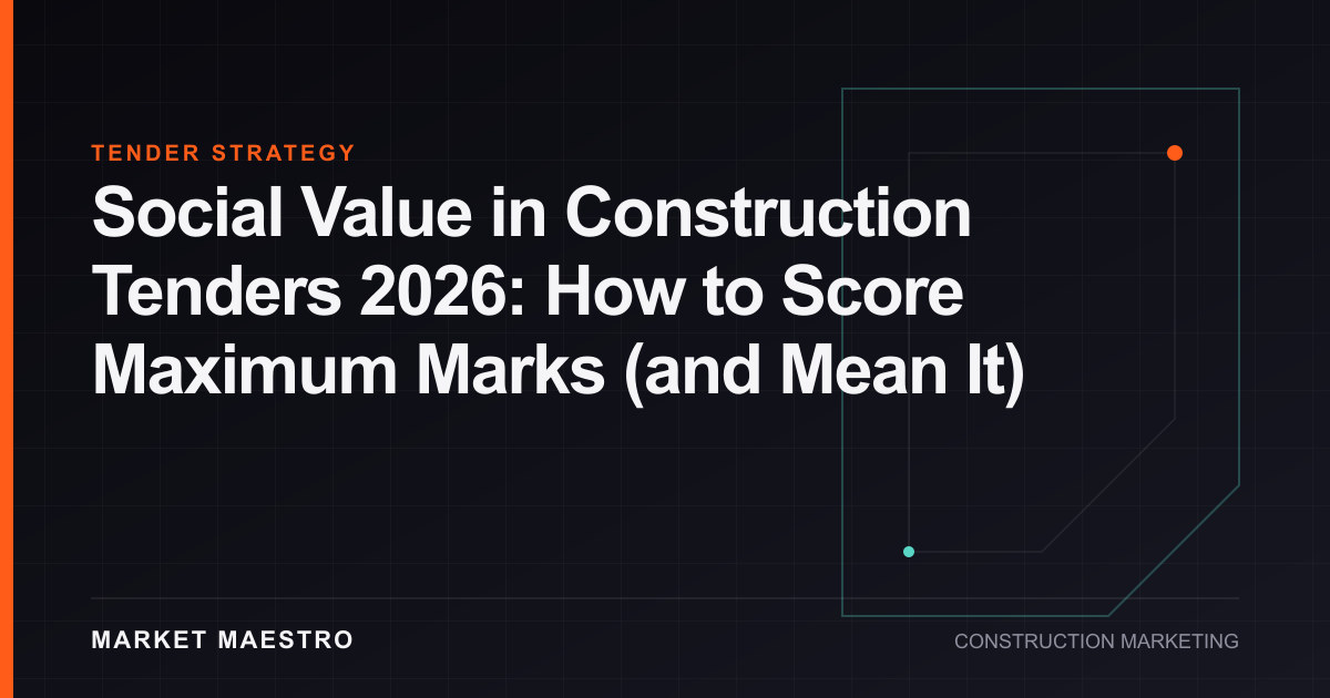 Social Value in Construction Tenders 2026: How to Score Maximum Marks (and Mean It)