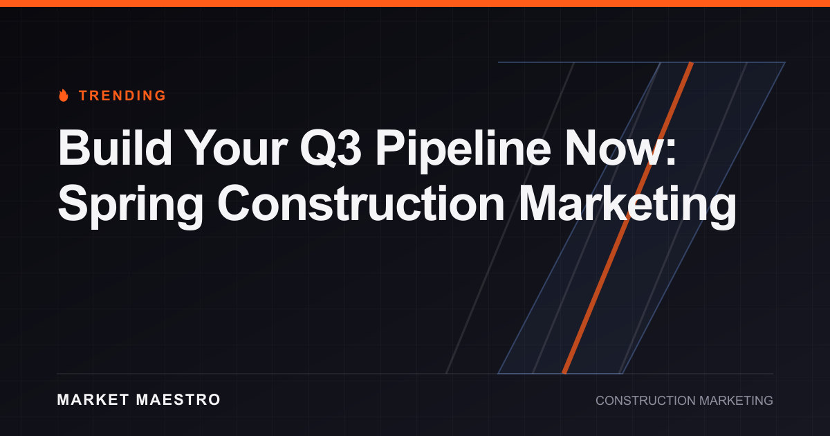 Build Your Q3 Pipeline Now: Spring Construction Marketing