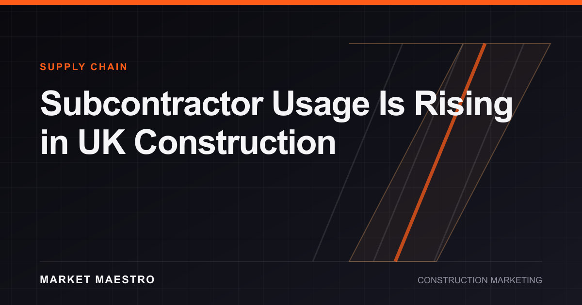 Subcontractor Usage Is Rising in UK Construction