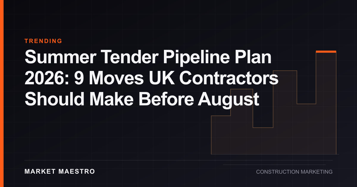 Summer Tender Pipeline Plan 2026: 9 Moves UK Contractors Should Make Before August