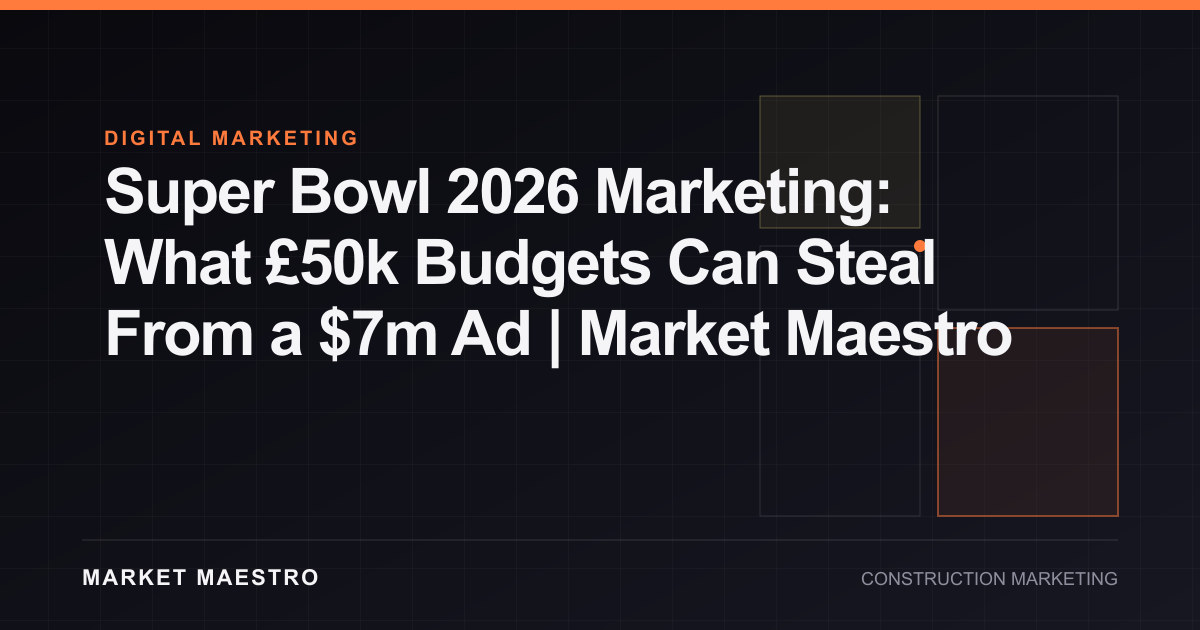 Super Bowl 2026 Marketing: What £50k Budgets Can Steal From a $7m Ad | Market Maestro