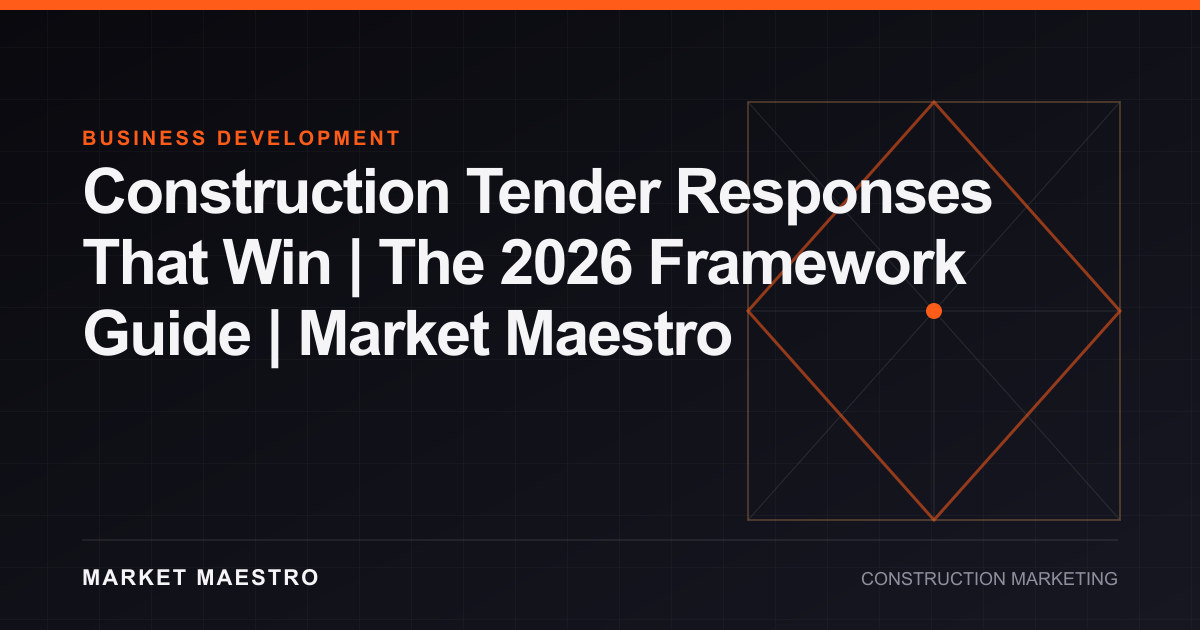 Construction Tender Responses That Win | The 2026 Framework Guide | Market Maestro