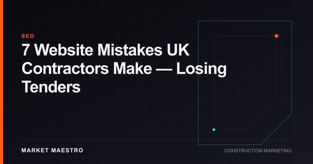 7 Website Mistakes UK Contractors Make — Losing Tenders