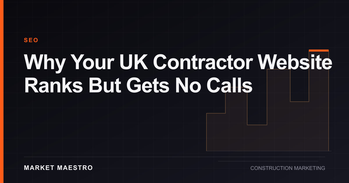 Why Your UK Contractor Website Ranks But Gets No Calls