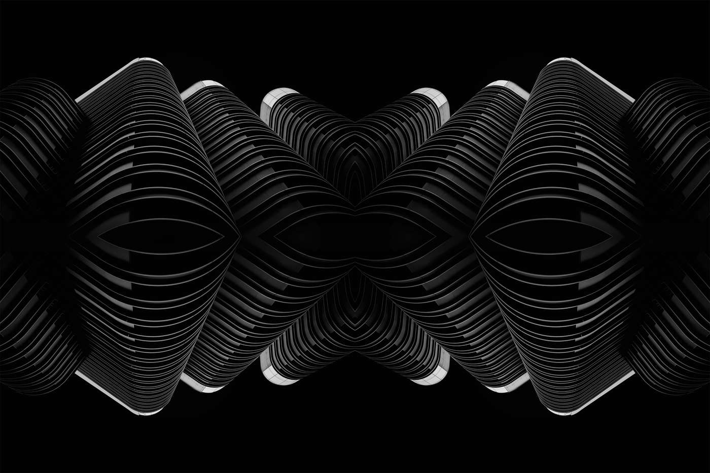 Dark abstract architecture representing construction marketing transformation